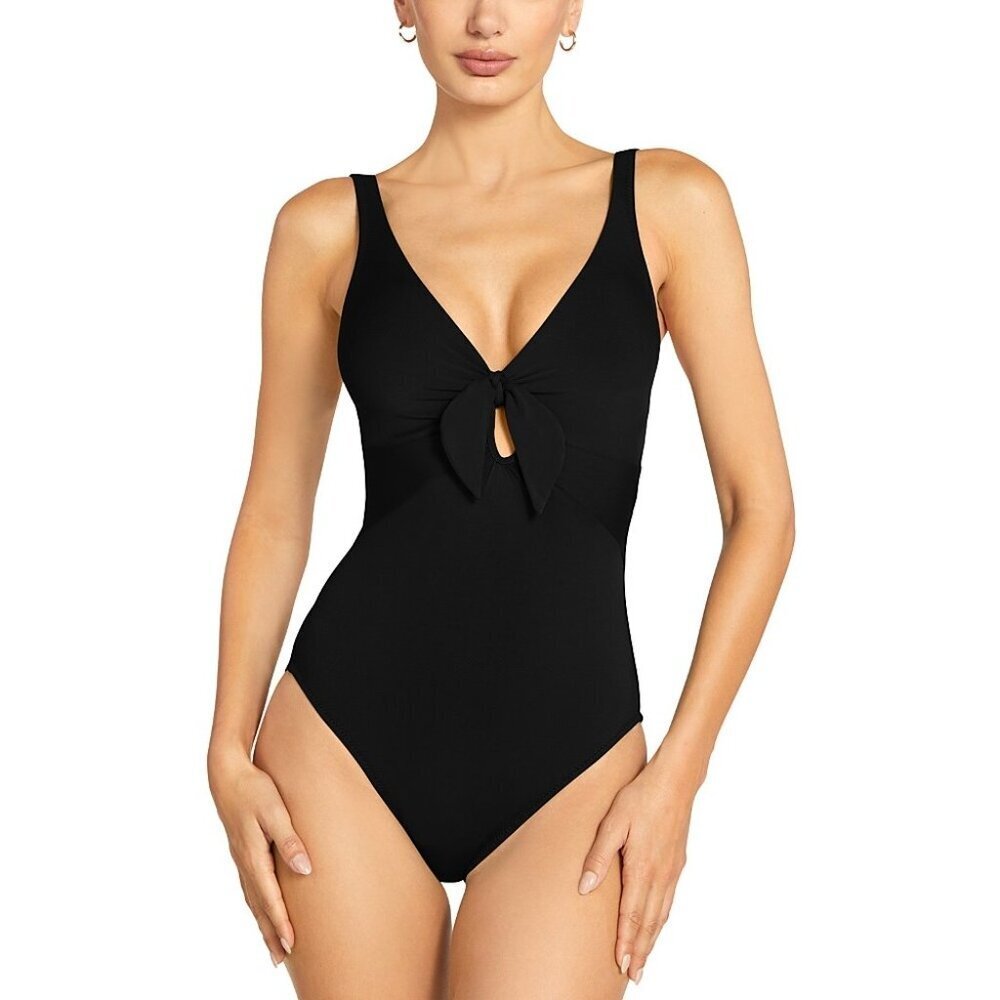 Robin Piccone Ava Knotted One Piece Swimsuit, Size 4 NWT - Picture 2 of 4